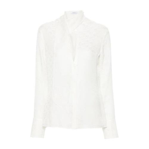 Witte Shirts voor Vrouwen Aw24 Salvatore Ferragamo , White , Dames