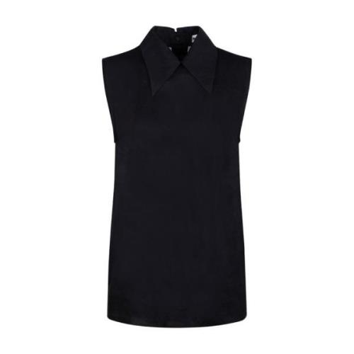 Zwarte mouwloze top Jil Sander , Black , Dames