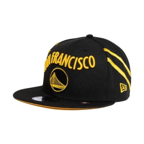 Snapback NBA Cap - Zwart Geborduurd New Era , Black , Heren