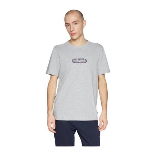 Bedrukt Logo T-shirt - Grijs Tommy Hilfiger , Gray , Heren