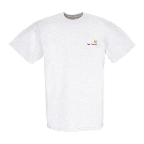 Script Tee Soft Fit Geborduurd T-shirt Carhartt Wip , White , Heren