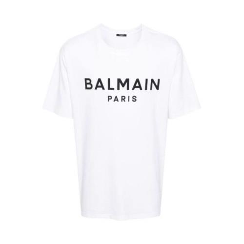 Stijlvolle T-shirts en Polos Balmain , White , Heren