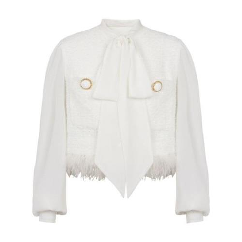 Wit dameskleding Aw24 Balmain , White , Dames