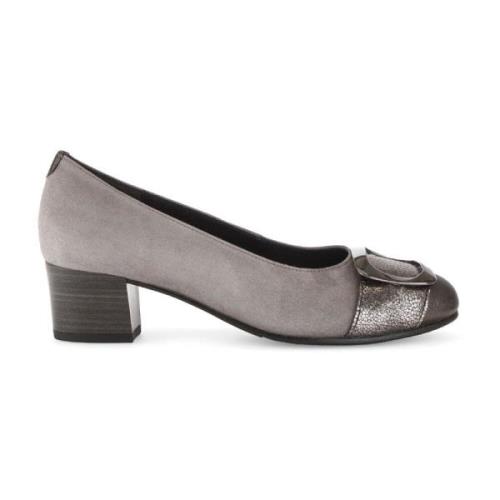 Taupe Leren Pumps Gabor , Gray , Dames