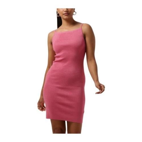 Glitter Gebreide Jurk Roze Neo Noir , Pink , Dames