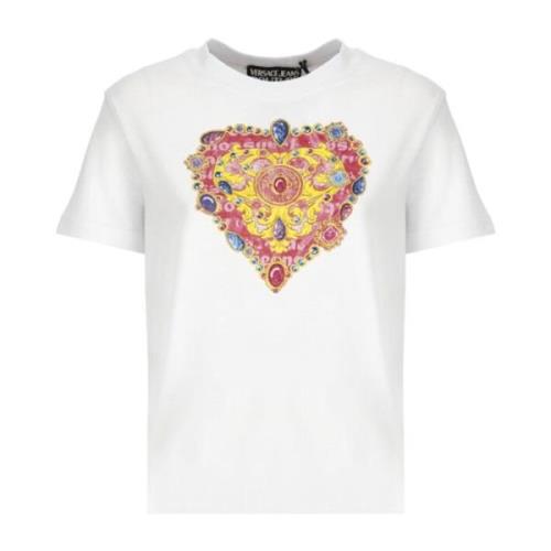 Korte Mouw T-shirt Versace Jeans Couture , White , Dames