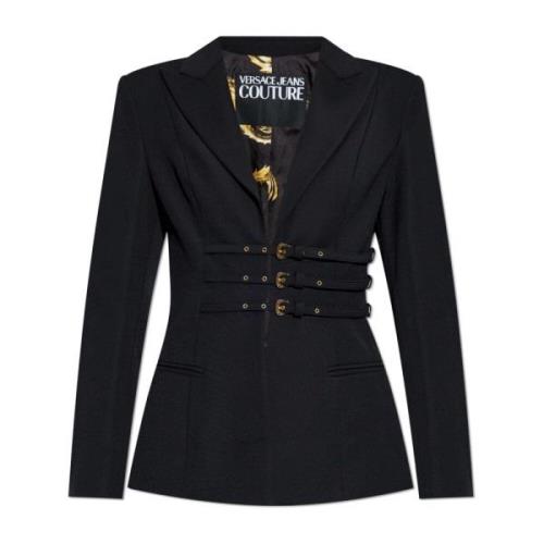 Blazer met gespen Versace Jeans Couture , Black , Dames