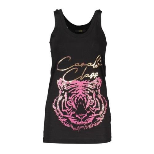 Stijlvolle Bedrukte Tanktop Cavalli Class , Black , Dames