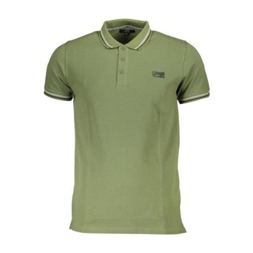 Polo T-shirt met print en contrastdetails Cavalli Class , Green , Here...