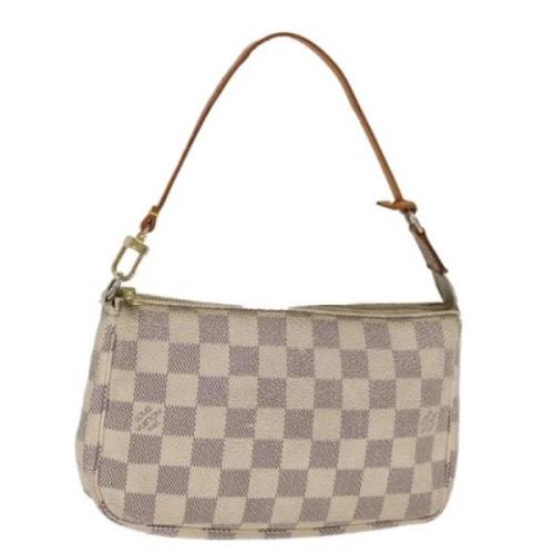 Pre-owned Canvas pouches Louis Vuitton Vintage , White , Dames