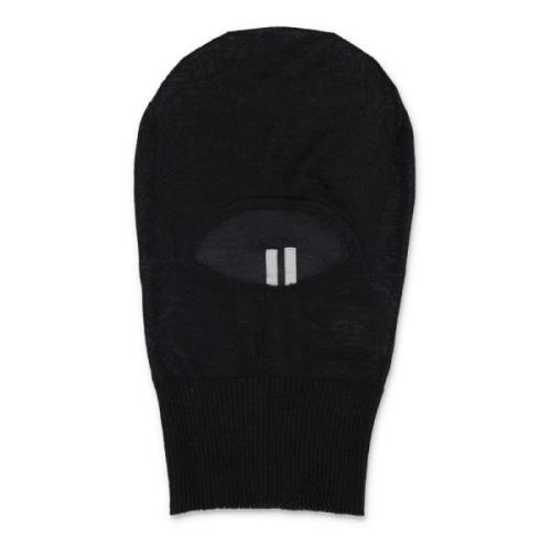 Zwarte Skull Balaclava Hoed Rick Owens , Black , Dames