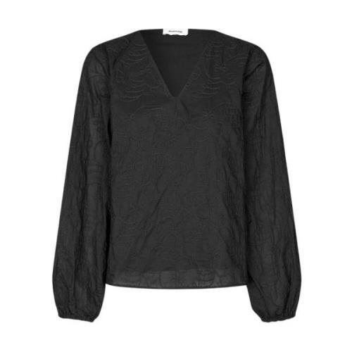 Lange Mouw Top KaidenMD Stijl Modström , Black , Dames