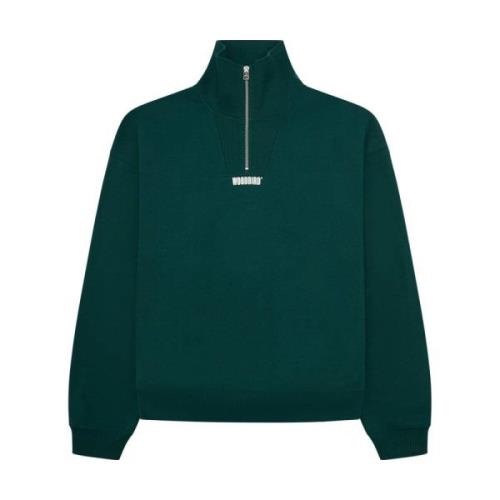 Half Zip Sweatshirt Woodbird , Green , Heren