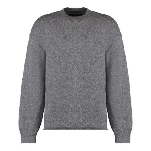 Geribbelde gebreide wollen trui Jacquemus , Gray , Heren