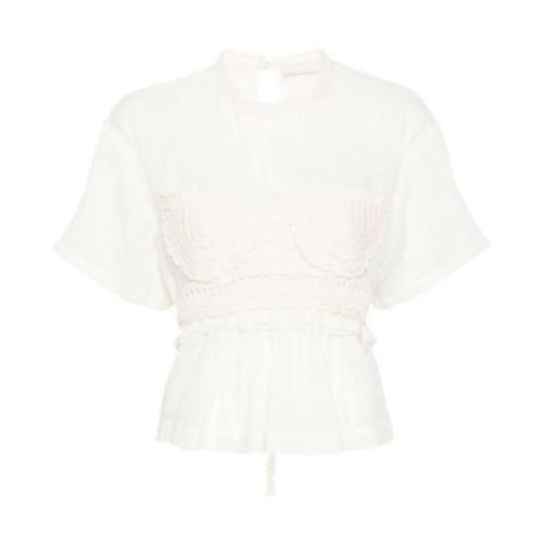 Witte Topkleding voor Vrouwen Aw24 Ulla Johnson , White , Dames