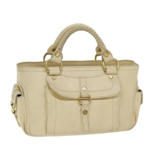 Pre-owned Leather handbags Celine Vintage , Beige , Dames