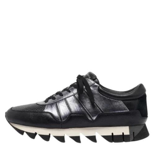 Pre-owned Leather sneakers Dolce & Gabbana Pre-owned , Black , Heren