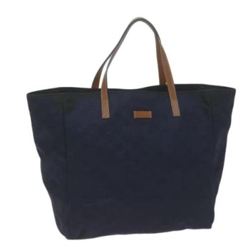 Pre-owned Canvas gucci-bags Gucci Vintage , Blue , Dames