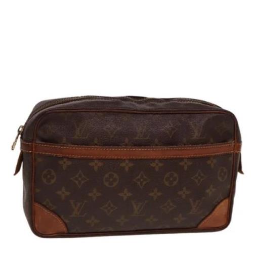 Pre-owned Canvas clutches Louis Vuitton Vintage , Brown , Dames