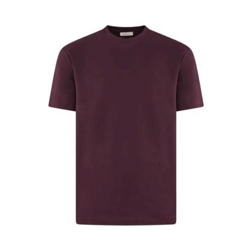 Interlock Supima T-Shirt Rood Valenza , Purple , Heren