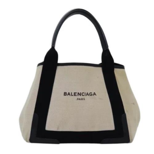 Pre-owned Canvas handbags Balenciaga Vintage , White , Dames