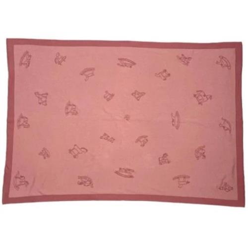 Pre-owned Fabric scarves Hermès Vintage , Pink , Dames