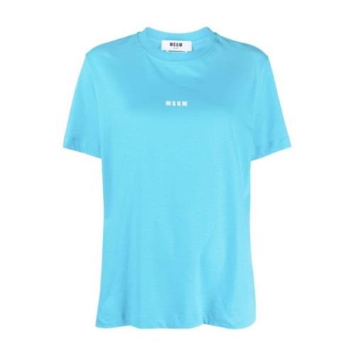 Lichtblauwe Tee Msgm , Blue , Dames