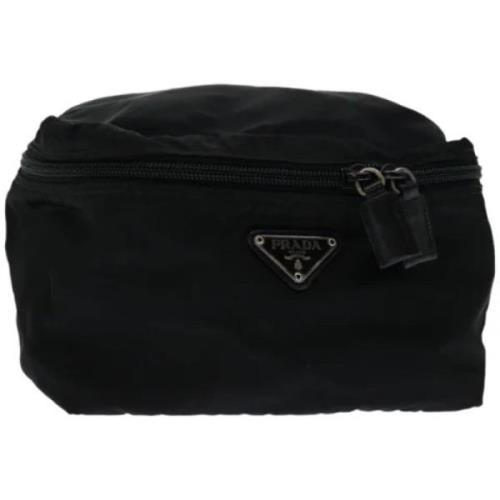 Pre-owned Nylon pouches Prada Vintage , Black , Dames