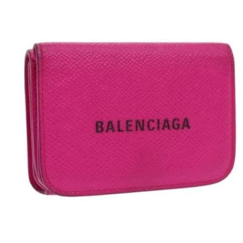 Pre-owned Leather wallets Balenciaga Vintage , Pink , Dames