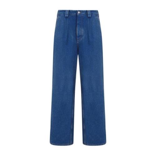 Blauwe Katoenen Jeans Aw24 Marni , Blue , Heren