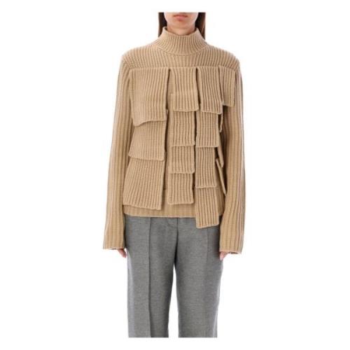 Flap Jumper Gebreide Kleding Aw24 JW Anderson , Beige , Dames