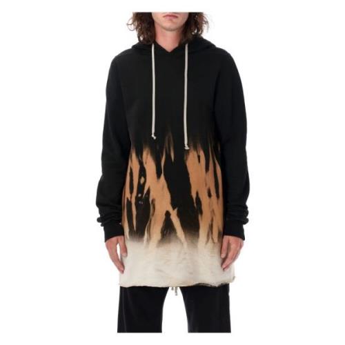 Zwart Vlammen Gebreide Pullover Hoodie Rick Owens , Black , Heren