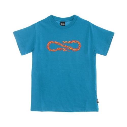 Flame Logo Tee Turquoise T-Shirt Propaganda , Blue , Heren