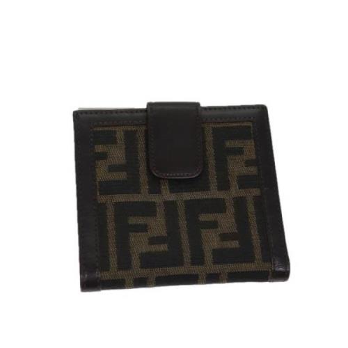 Pre-owned Canvas wallets Fendi Vintage , Black , Dames