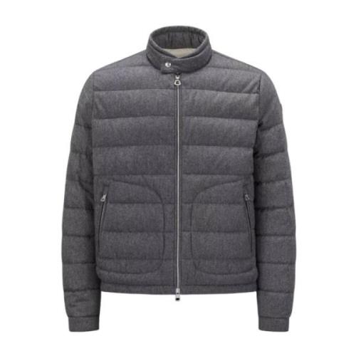 Lichtgrijze donsjas Acorus-stijl Moncler , Gray , Heren