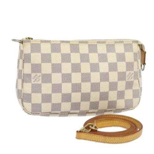 Pre-owned Canvas pouches Louis Vuitton Vintage , White , Dames