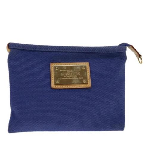 Pre-owned Canvas pouches Louis Vuitton Vintage , Blue , Dames