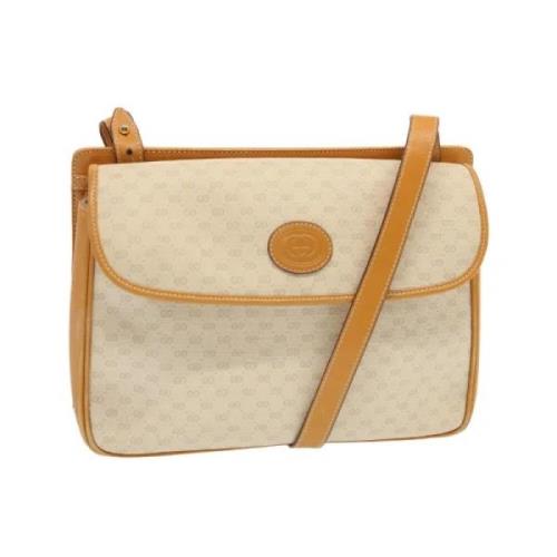 Pre-owned Canvas gucci-bags Gucci Vintage , Beige , Dames