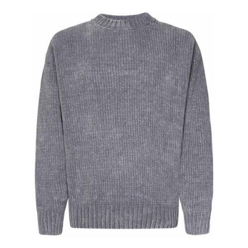 Grijze Katoenen Gebreide Crew Neck Sweater Bonsai , Gray , Heren