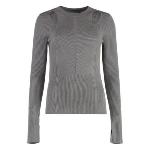 Gebreide Top met Uitgesneden Voorkant Calvin Klein , Gray , Dames