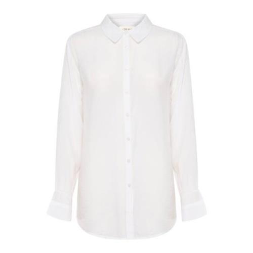 Feminine Transparante Blouse Snow White Cream , White , Dames