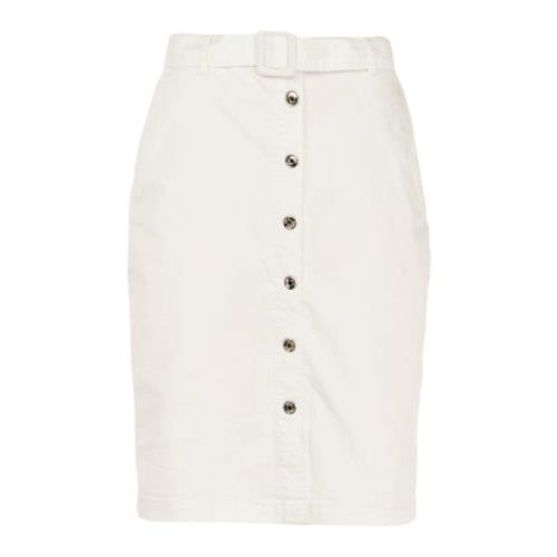 Witte Midi Rok Outlet Prijs Liu Jo , White , Dames