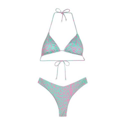 Bikini Triangolo E Slip Americano Fisso Spotted F**k , Multicolor , Da...