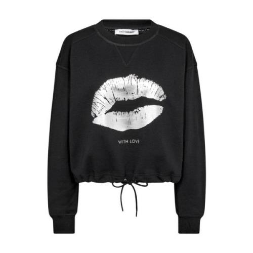 Crop Tie Sweatshirt Co'Couture , Black , Dames