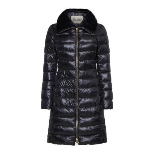 Zwarte Gewatteerde Donsjas Herno , Black , Dames