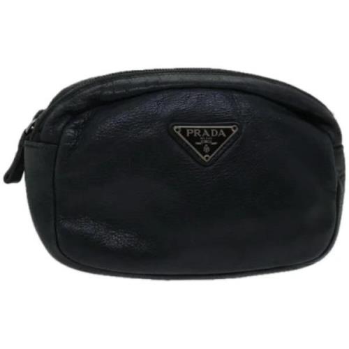 Pre-owned Leather pouches Prada Vintage , Black , Dames