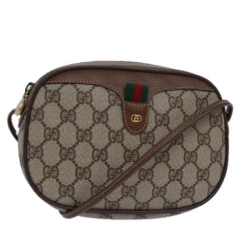 Pre-owned Leather gucci-bags Gucci Vintage , Beige , Dames