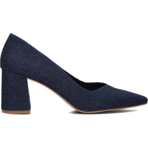 Blauwe Denim Elegante Pumps Notre-v , Blue , Dames