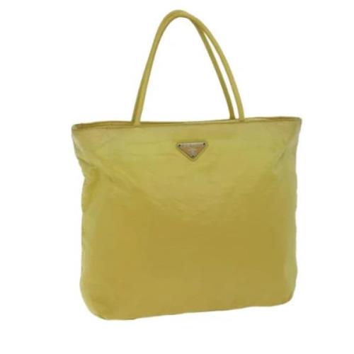 Pre-owned Nylon handbags Prada Vintage , Yellow , Dames