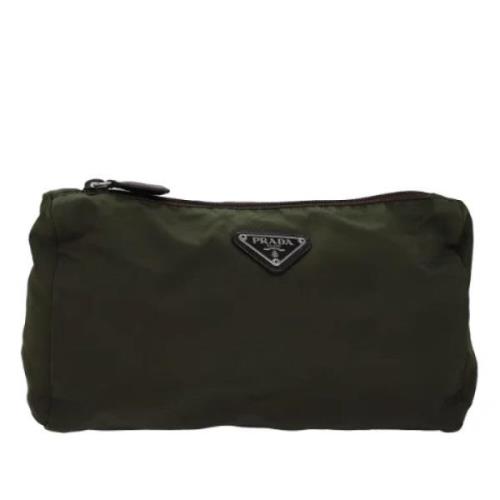 Pre-owned Nylon pouches Prada Vintage , Green , Dames